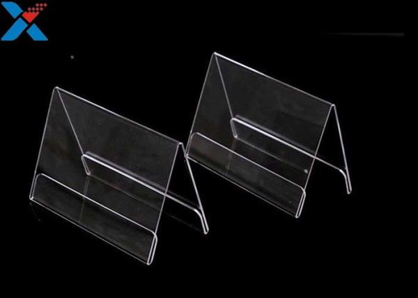 V Shape Clear Acrylic Tabletop Sign Holders , Meeting Acrylic Table Tent Holders