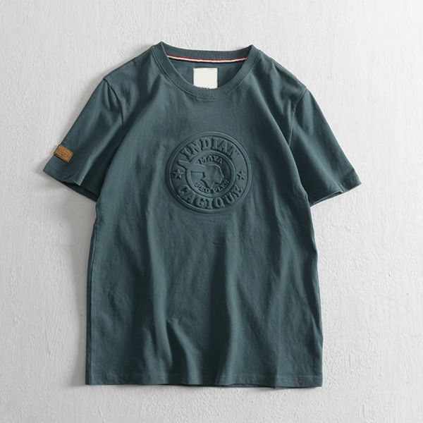 Custom 3d Emboss Printing t Shirt 100% Cotton Tee Print Logo Graphic Letter Short-sleeve t Shirt for Men