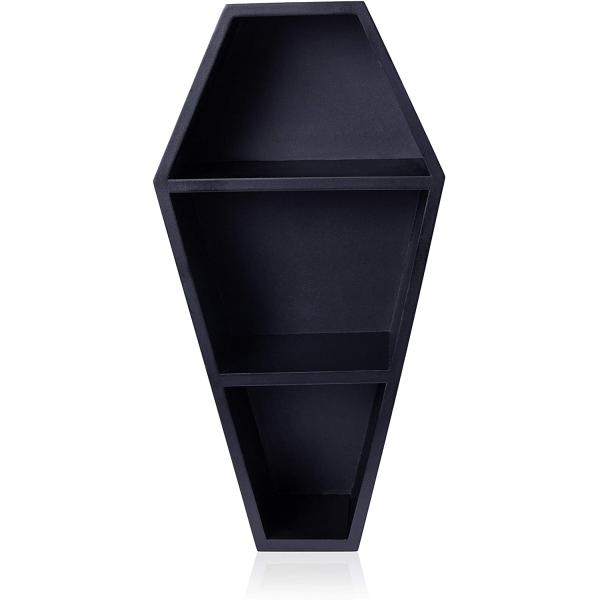Unfinished Wood Coffin Box for Customized Plain Black Gift and Cosmetics Packaging