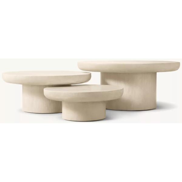 Customizable Size Modern Side Table Furniture for Living Room  white and wood coffee table