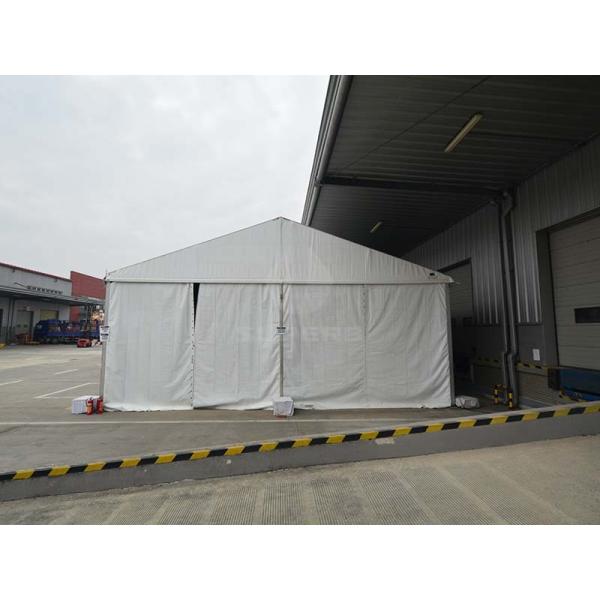 Double PVC Aluminum Warehouse Storage Tent Anti UV 102km/H Wind Load