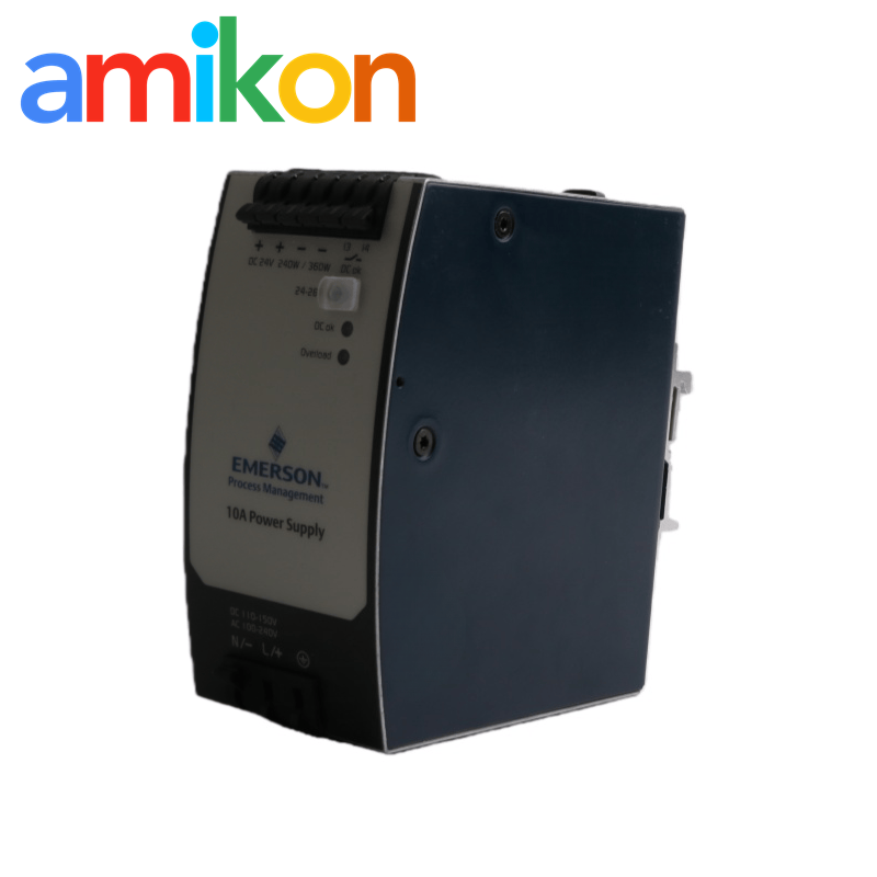 Module d'alimentation 24 VCC Emerson 1X00781H01L, auxiliaire 48 VCC, monté sur rail DIN