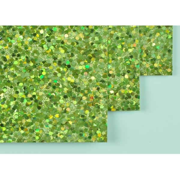 12*12 Inch Size Light Green Glitter Paper DIY Glitter Paper With Woven Backing