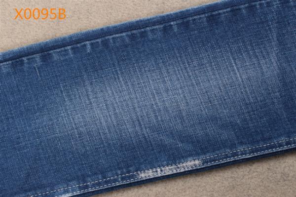 os lados 11oz dois Slub 21,6% a tela da sarja de Nimes do Spandex do algodão de rayon 74% do poliéster 2,4%