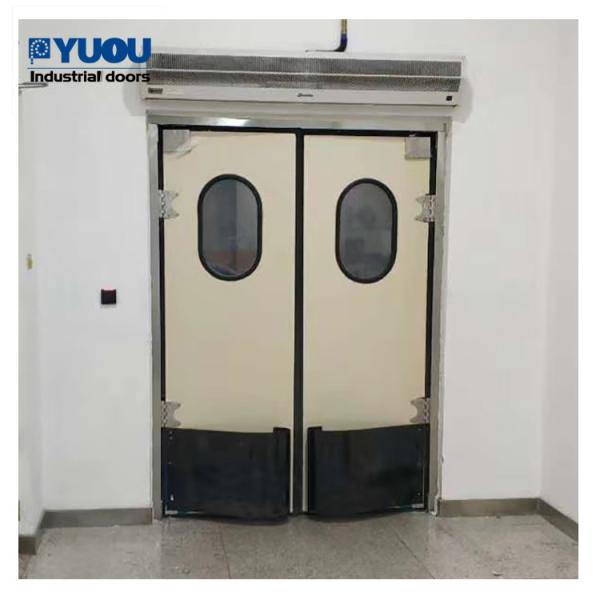 Kitchen Restaurant Swinging Traffic Doors Stainless Steel 20mm Double Leaf Polymer EPDM