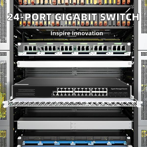 Commutateur Ethernet Gigabit géré par 24 ports 1000 Mbps Poe SG3000-MG-24N4F avec mode de communication Full-Duplex Half-Duplex