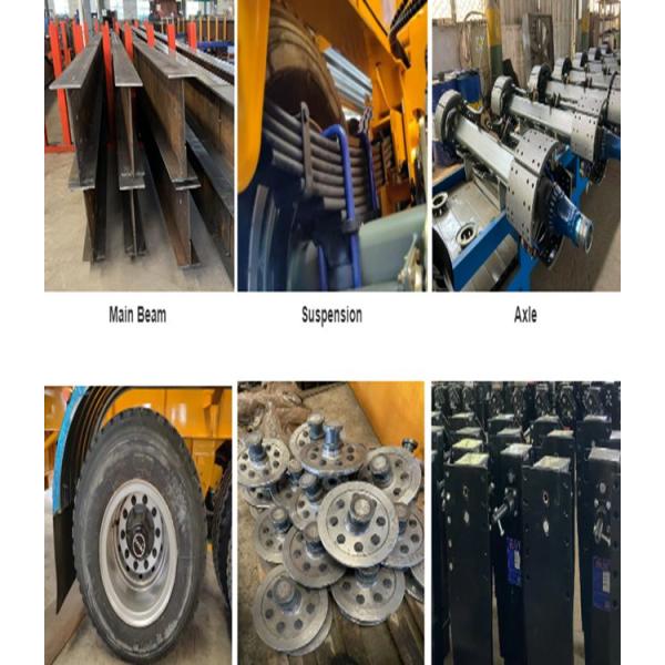 Высокая устойчивость и высокая безопасность Три оси много оси 50тонной полезной нагрузки низкая кровать низкий прицеп для сельскохозяйственной машины