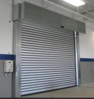 velocidade rápida Porta de Alumínio Espiral Sensor de Segurança Controle PLC 0,75KW Motor Porta de Elevação Industrial