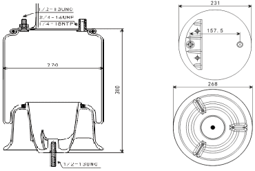 Heavy Duty Air Spring for 4x4 Suspension OE Replacement Firestone W01-358-9782