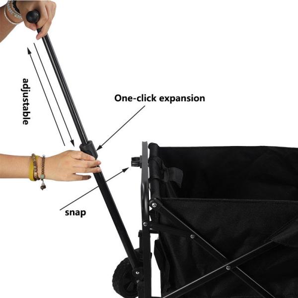 Удобный 200-фунтовый грузоподъемный складной вагон для кемпинга на открытом воздухе