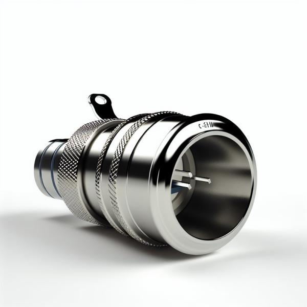 Industrial Push Pull Cable Connectors Chrome Shell Solder Termination