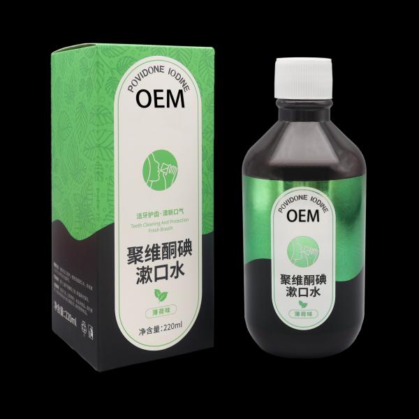 Customizable Brown Fresh Mint Flavor Alcohol Free Whitening Protective Gentle Daily Hygiene Long Lasting 500ml 3 Year Mouthwash