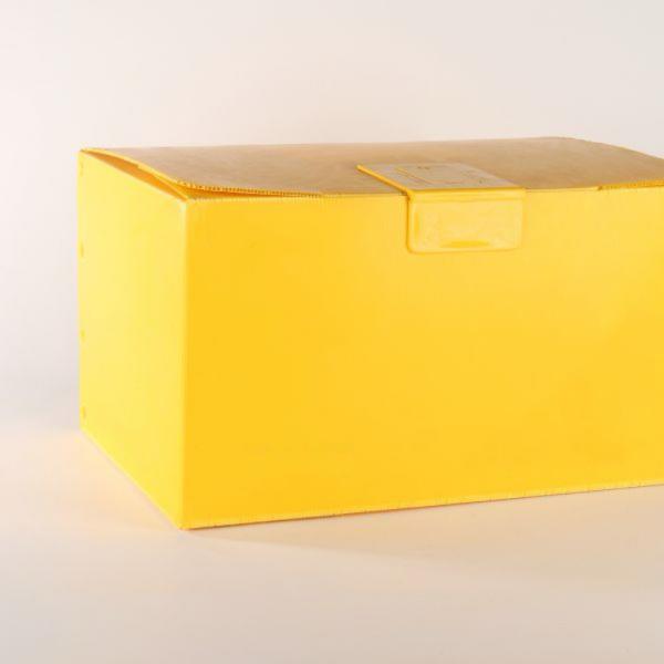 Waterproof Plastic Reusable Boxes Yellow Reusable Bulk Containers Nestable