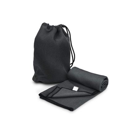 Eco Friendly Non Slip Digital Printed Yoga Microfiber Mat Towel With Corner Pockets