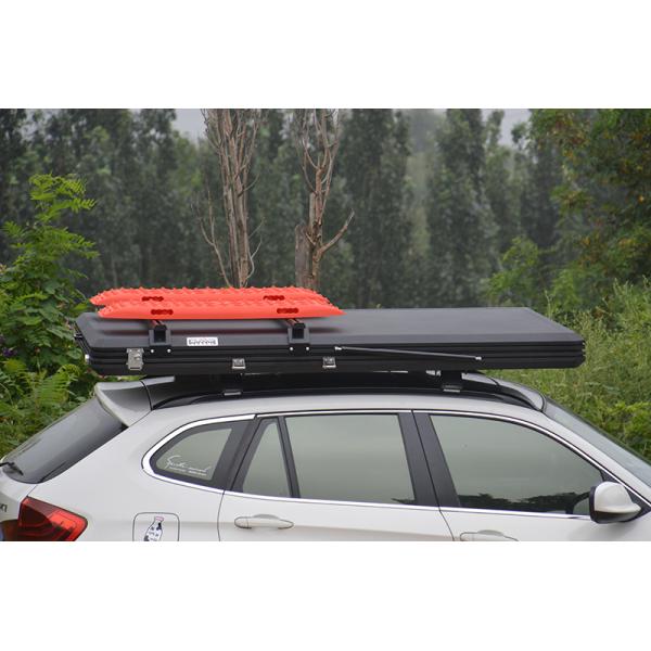Roof Basket Outdoor Aluminum Hard Shell Roof Top Tent with LED Light Strop Cover Design