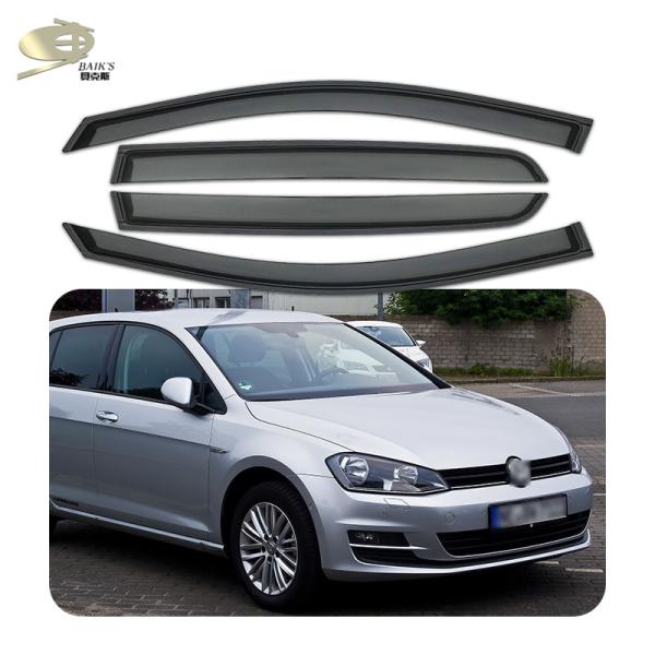 Thick Car Window Rain Guard Visor For Volkswagen VW Golf 2012 Weather Deflector
