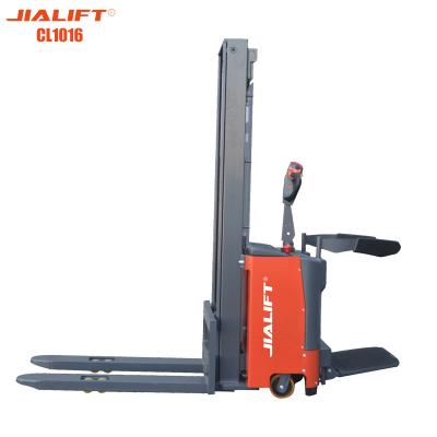 Empilhador elétrico (em pé) CL1016 Peso de tração nominal 1000kg Altura de elevação1600mm Empilhador elétrico de alcance