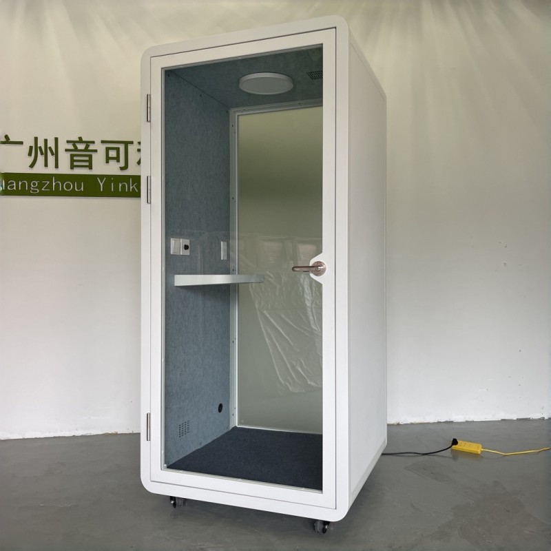 STC35dB Sound Insulation Phone Booth with LED Lighting System and Wheelchair Accessible Modular Cabin