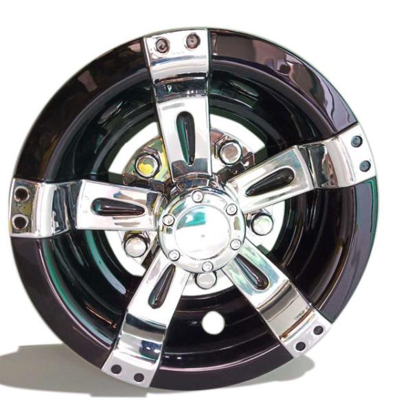 10 Inch Golf Cart Wheel Covers Black Chrome Rhox Vegas Wheel Cover 608291model