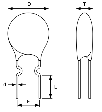 Tipo termistor de la fuente de alimentación del limitador actual de la avalancha de MF72 5D-13 5ohm NTC 5A NTC