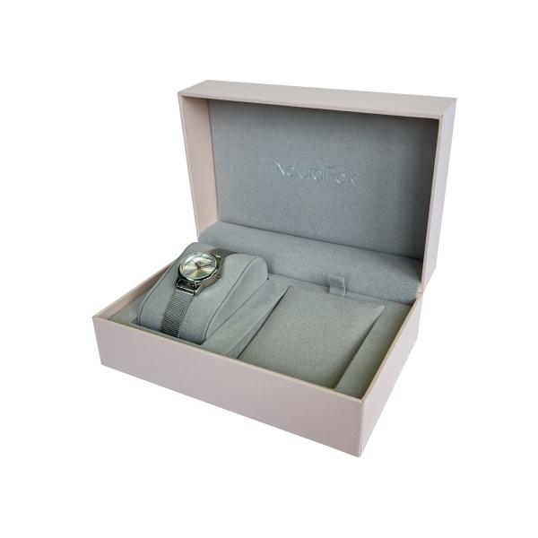 Double Slot Wrist Watch Packaging Boxes Plastic Partial Hard Gift Box For Lover