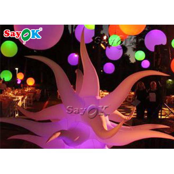 Cute 190t Oxford Cloth Hanging LED Inflatable Star For Outdoor Event