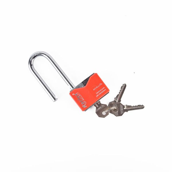 Rarlux 25mm Long Shackle Plastic Cover Colorful Rhombic Chrome Plated Iron Padlock with Solid Brass Cylinder and Steel Key