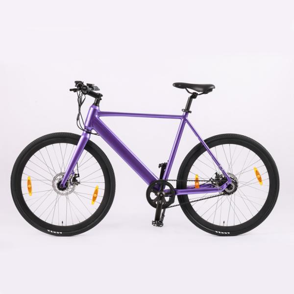 Rear Hub Motor Electric Purple Bicycle E-bike for Smooth Commuting on Highway Road