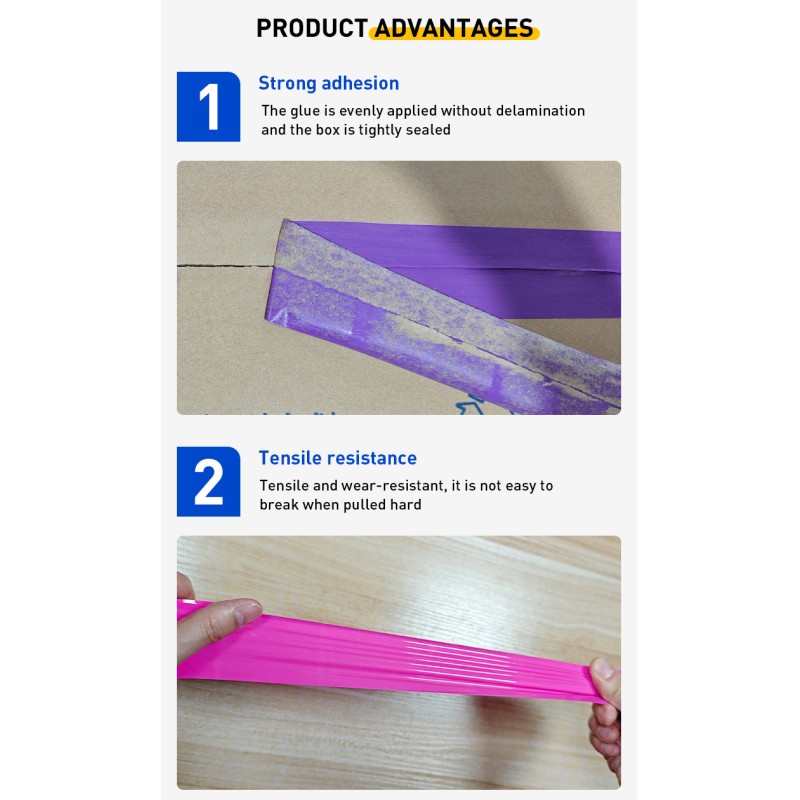 50micros Thickness BOPP Colored Packaging Tape For Logistics Transportation