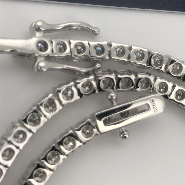 цепь тенниса диаманта отрезка круга 6mm ожерелья тенниса 2mm Moissanite