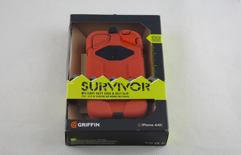 Yellow / Red Survivor Cell Phone Cases Protective Silicone For Iphone 4s