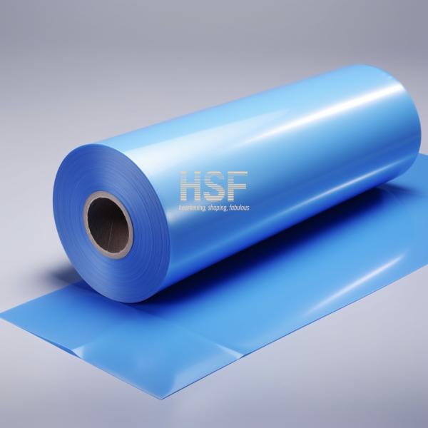 20um revêtu de film de libération de PET non silicone bleu transparent