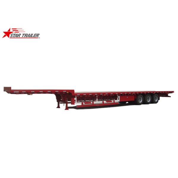 Custom Air Suspension 18 Wheeler Flatbed Trailer For Heavy Duty Cargo
