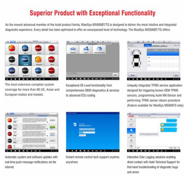 Инструмент всесторонний подъем обслуживания ТПМС Аутел МаксиСИС МС906ТС диагностический & радиотелеграфа ВКИ блока развертки МС906 & МС906БТ