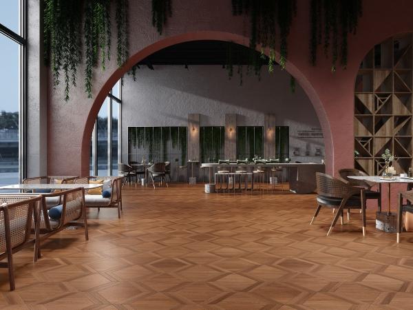 600x1200mm Brown Wooden Porcelain Tiles AAA Grade