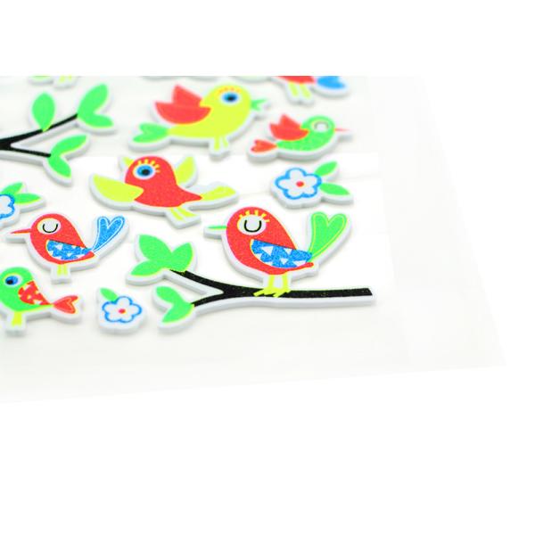 Custom Flocking Stickers Printing Service Neon Decorative Promotional Gifts Support