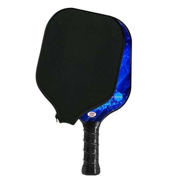 Neoprene Rubber Custom Pickleball Paddle Cover With Leather Racket Cover / Paddle Storage Bag