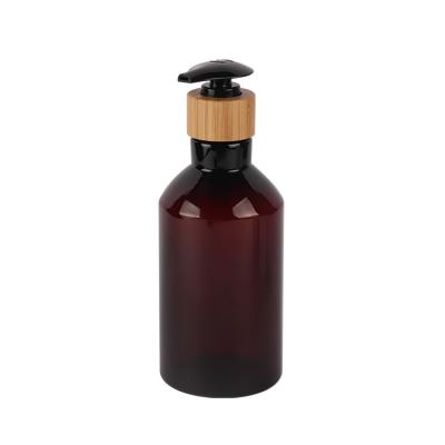 7 oz 10 oz 16 oz bouteille de lotion cosmétique Remplaçable Amber épaule inclinée PET bouteille de lotion