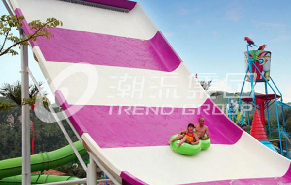 Corrediças de água feitas sob encomenda exteriores, corrediça do Aqua do Bumerangue do parque de diversões para 2 pessoas