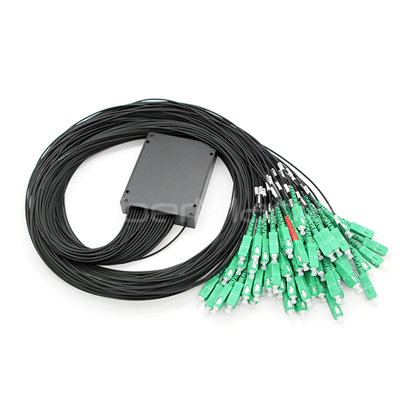 Чёрный 1X64 PLC Splitter с модулем ABS Ввод вывода 2.0 мм LSZH