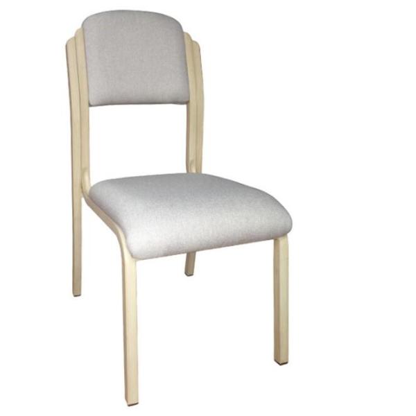 Round Silver Tube with Coffee Stripes Fabric Cover for Aluminium or Iron Dining Chair