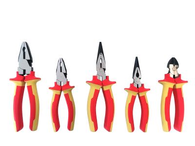 VDE insulated handles hand tool set HRC 62 combination pliers side cutting pliers long nose pliers insolated tools Eccentric Labor-saving