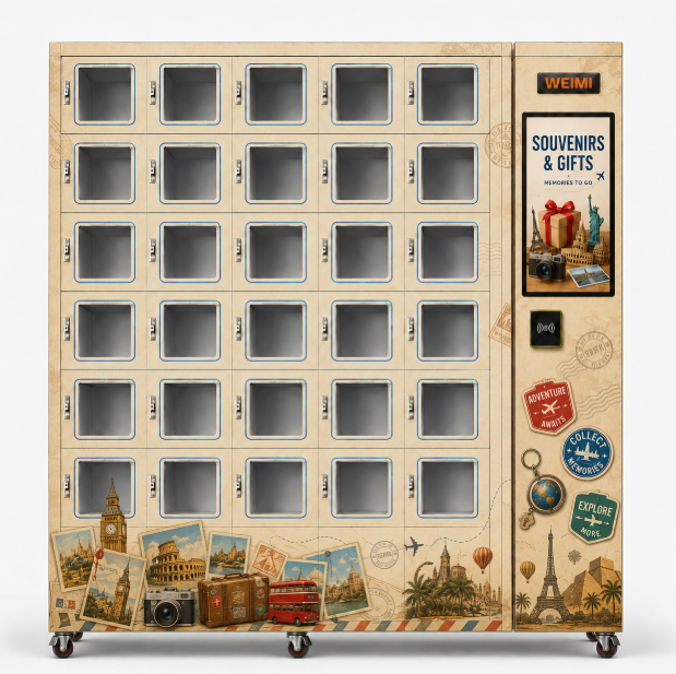 35-Locker Smart Souvenir Vending Machine for Theme Parks, Museums & Tourist Attractions