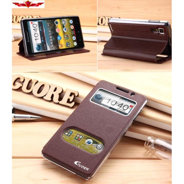 Dirtproof/Shockproof Lenovo P780 PU Flip Cases