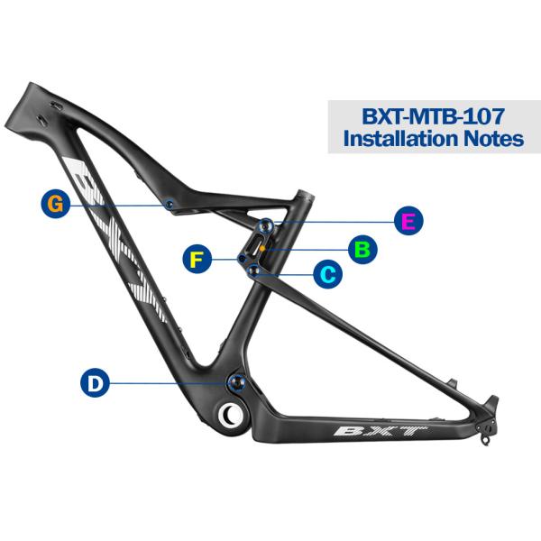 Части BXT-077 097 велосипедов винта рамки подвеса BXT полные 107 аксессуаров рамки велосипеда