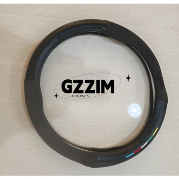 Customizable 3D Embossed PU Leather Steering Wheel Cover O Type D Type Design for Toyota Luxury Custom Logo