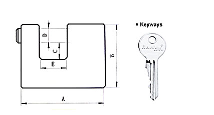Rarlux Top Security European Heavy Duty Stainless Steel Padlock Top Security Rectangular Padlock