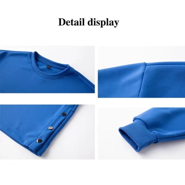                  2023 Spring New Solid Color Heavy Round Neck Hoodie Loose Fashion Couple Clothes Men′s and Women′s Long-Sleeved T-Shirt             