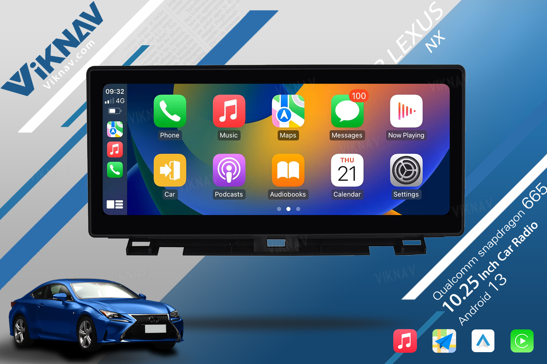 2015-2016 LEXUS NX200 NX200T Радиосистема Android сенсорный экран Carplay