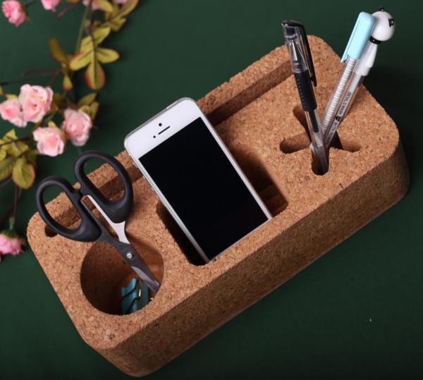 Cork Desk Organizer Cork Pen Holder Office Desktop Tidy Storage Custom Size